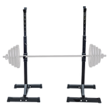 Adjustable Squat Rack Pair Steel Barbell Bench Press Stands Gym Home
