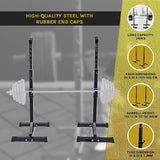 Pair of Adjustable Squat Rack Sturdy Steel Barbell Bench Press Stands GYM/HOME - 45-Degree Angle