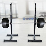 Pair of Adjustable Squat Rack Sturdy Steel Barbell Bench Press Stands GYM/HOME - Extra Image