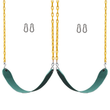 2 Pack Swings Seats Heavy Duty 66 Chain Plastic Coated Playground Swing