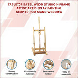 Tabletop Easel Wood Studio H Frame Artist Painting Display Stand For Art Wedding Shop Use