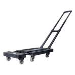 Foldable Hand Flatbed Trolley Cart 6 x 360 Degree Rotating Wheels with Maximum Load 200Kg