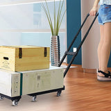 Foldable Hand Flatbed Trolley Cart 6 x 360 Degree Rotating Wheels with Maximum Load 200Kg - Front View