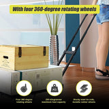 Foldable Hand Flatbed Trolley Cart 6 x 360 Degree Rotating Wheels with Maximum Load 200Kg - Close-Up Angle