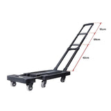 Foldable Hand Flatbed Trolley Cart 6 x 360 Degree Rotating Wheels with Maximum Load 200Kg - Extra Image
