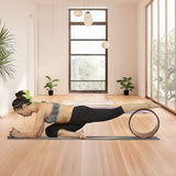Yoga Pilates Wheel Cork Circle Prop Back Chest Hips Abdomen Stretch Roller