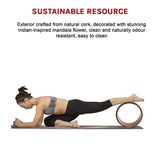 Yoga Pilates Wheel Cork Circle Prop Back Chest Hips Abdomen Stretch Roller - Extra Image