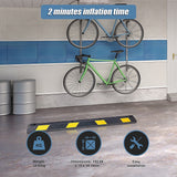 180cm Heavy Duty Rubber Curb Parking Guide Wheel Driveway Stopper Reflective Yellow - 45-Degree Angle