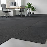 5m2 Box of Premium Carpet Tiles Commercial Domestic Office Heavy Use Flooring Charcoal - 45-Degree Angle