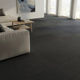 5m2 Box of Premium Carpet Tiles Commercial Domestic Office Heavy Use Flooring Charcoal - Close-Up Angle