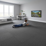 5m2 Box of Premium Carpet Tiles Commercial Domestic Office Heavy Use Flooring Charcoal