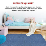 5m2 Box of Premium Carpet Tiles Commercial Domestic Office Heavy Use Flooring Blue - Rear View