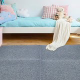 5m2 Box of Premium Carpet Tiles Commercial Domestic Office Heavy Use Flooring Grey - Close-Up Angle