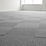 5m2 Box of Premium Carpet Tiles Commercial Domestic Office Heavy Use Flooring Grey - Front View