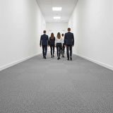 5m2 Box of Premium Carpet Tiles Commercial Domestic Office Heavy Use Flooring Grey - Side View