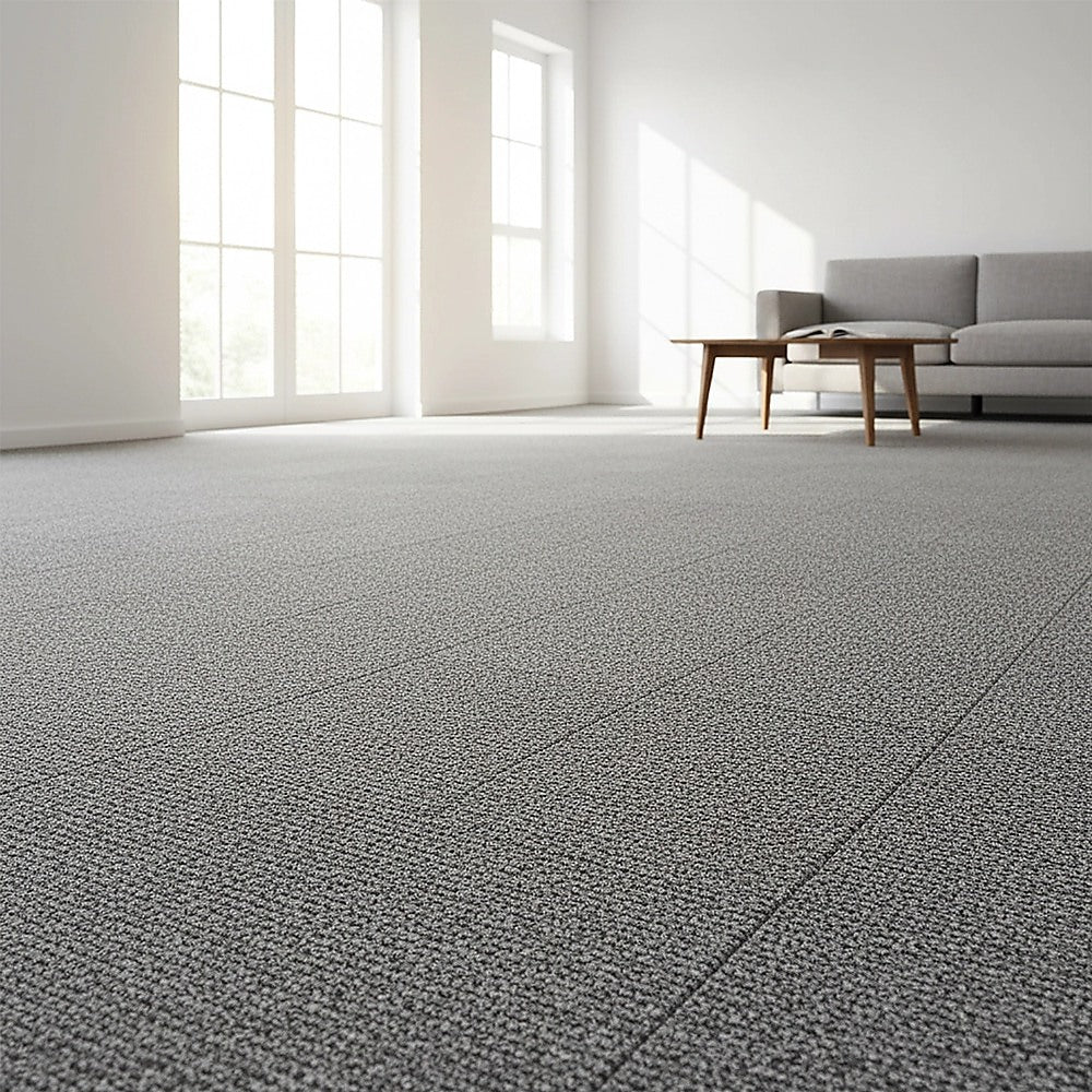 5m2 Box of Premium Carpet Tiles Commercial Domestic Office Heavy Use Flooring Grey