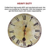 Large Vintage Wall Clock Kitchen Office Retro Timepiece - Close-Up Angle