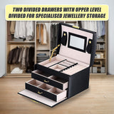 Jewellery Storage Box Girls Rings Necklaces Display Organiser Storage Case