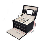 Jewellery Storage Box Girls Rings Necklaces Display Organiser Storage Case - Extra Image
