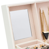 Jewellery Storage Box Girls Rings Necklaces Display Organiser Storage Case - Top-Down View
