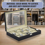 Watch Box - 24 Slot Luxury Display Case With Framed Glass Lid - Extra Image