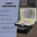Watch Box - 24 Slot Luxury Display Case With Framed Glass Lid - Extra Image