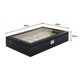 Watch Box - 24 Slot Luxury Display Case With Framed Glass Lid - Extra Image