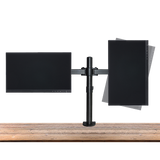 Dual LCD Monitor Desk Mount Stand Adjustable Fits 2 Screens Up To 27 - Rear View