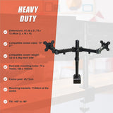 Dual LCD Monitor Desk Mount Stand Adjustable Fits 2 Screens Up To 27