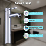 Tall Basin Mixer Tap Faucet -Kitchen Laundry Bathroom Sink - Rear View
