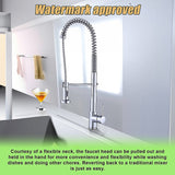 Basin Mixer Pull-Out Kitchen Tap Faucet Laundry Sink - Close-Up Angle