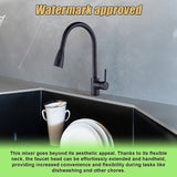 Basin Mixer Pull-Down Tap Faucet -Kitchen Laundry Bathroom Sink - 45-Degree Angle