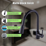 Basin Mixer Pull-Down Tap Faucet -Kitchen Laundry Bathroom Sink - Rear View