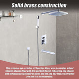8 Rain Shower Head Straight Wall Arm Mixer Set Wall Bath Spout Outlet Tap - Top-Down View