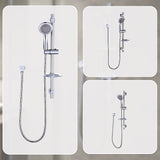 Hand Held Shower Rail Soap Dish Bathroom Set - Low Angle