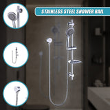 Hand Held Shower Rail Soap Dish Bathroom Set - Extra Image