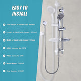 Hand Held Shower Rail Soap Dish Bathroom Set - Extra Image