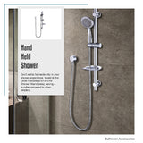 Hand Held Shower Rail Soap Dish Bathroom Set - Extra Image