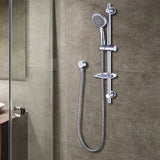 Hand Held Shower Rail Soap Dish Bathroom Set - Front View