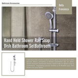 Hand Held Shower Rail Soap Dish Bathroom Set - Low Angle