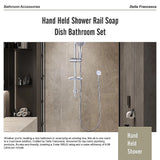 Hand Held Shower Rail Soap Dish Bathroom Set - Extra Image