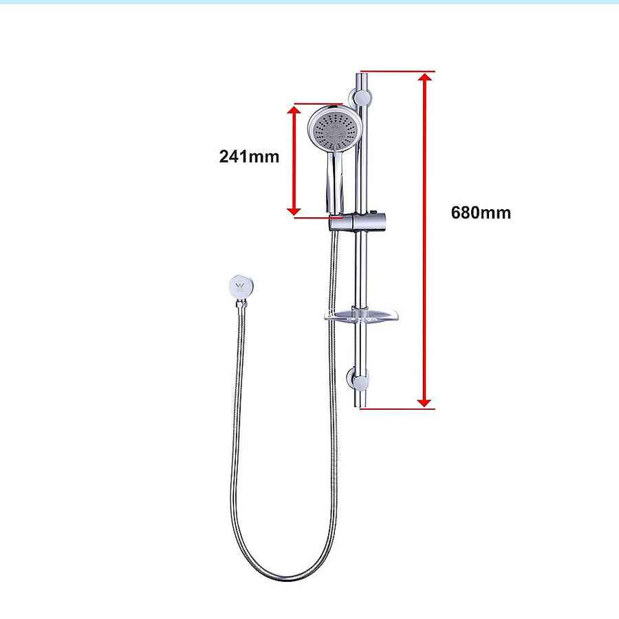 Hand Held Shower Rail Soap Dish Bathroom Set