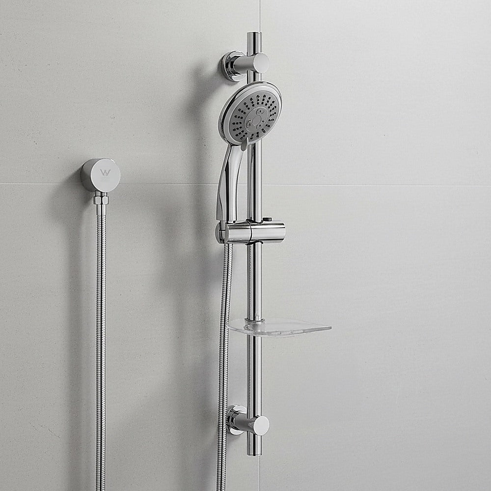 Hand Held Shower Rail Soap Dish Bathroom Set
