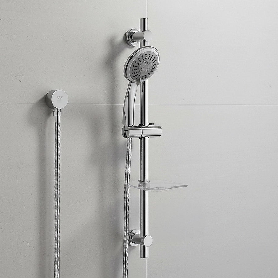 Hand Held Shower Rail Soap Dish Bathroom Set