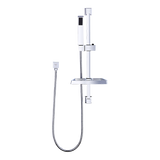 Hand Held Shower Rail Soap Dish Bathroom Set - 45-Degree Angle