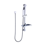 Hand Held Shower Rail Soap Dish Bathroom Set - Low Angle