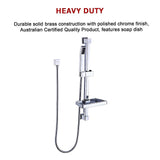 Hand Held Shower Rail Soap Dish Bathroom Set - Extra Image