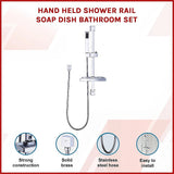 Hand Held Shower Rail Soap Dish Bathroom Set - Side View