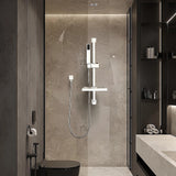 Hand Held Shower Rail Soap Dish Bathroom Set - 45-Degree Angle