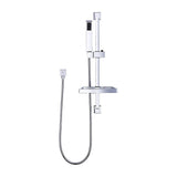Hand Held Shower Rail Soap Dish Bathroom Set - Close-Up Angle